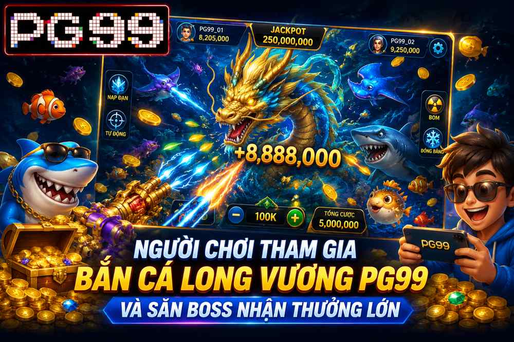 Người chơi tham gia bắn cá long vương PG99 và săn boss nhận thưởng lớn